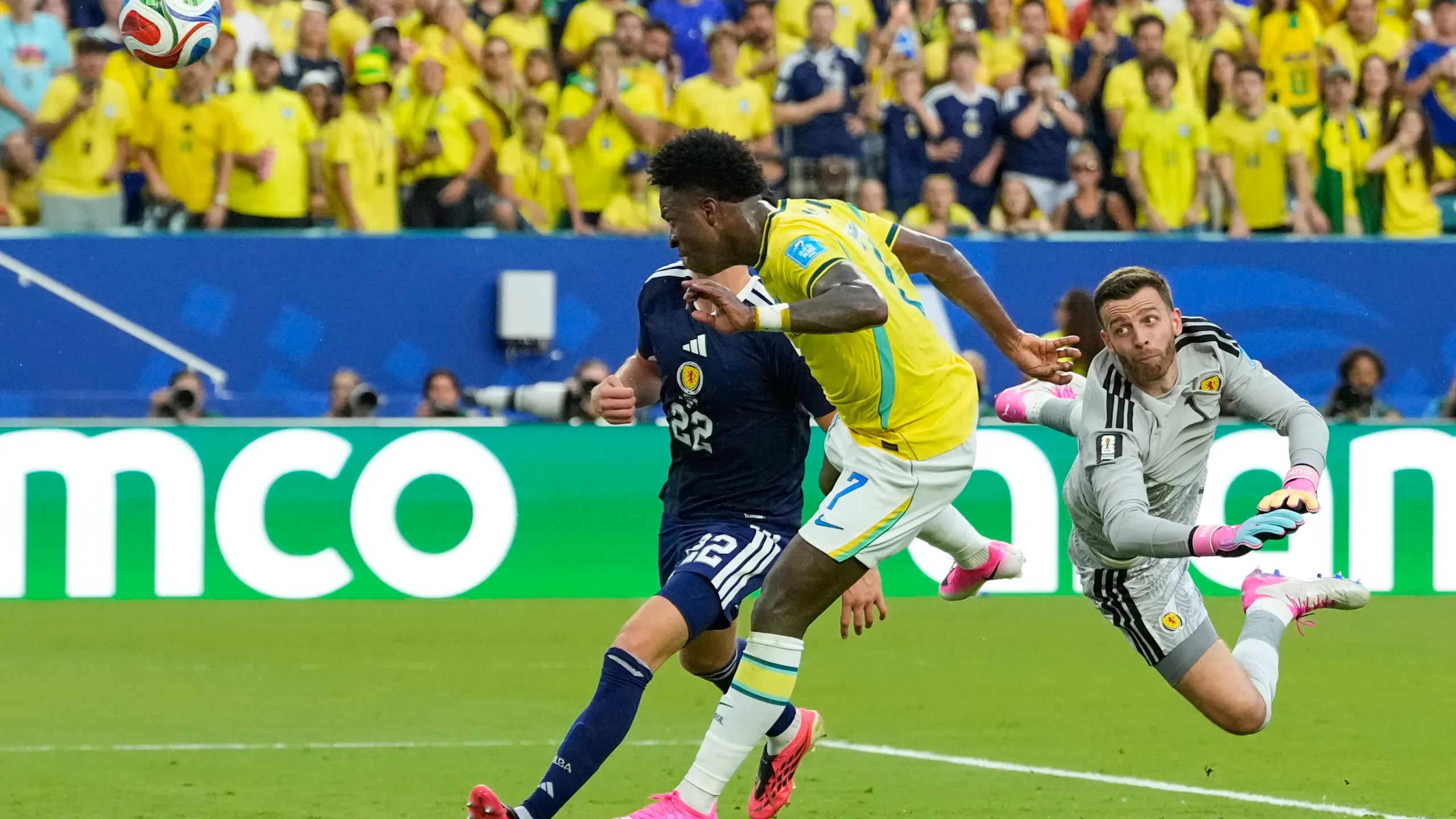Brazil dismantle Scotland 3-0 with Vinícius Jr. leading the way